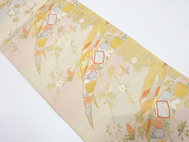JAPANESE FUKURO OBI / WOVEN WHEEPING SAKURA